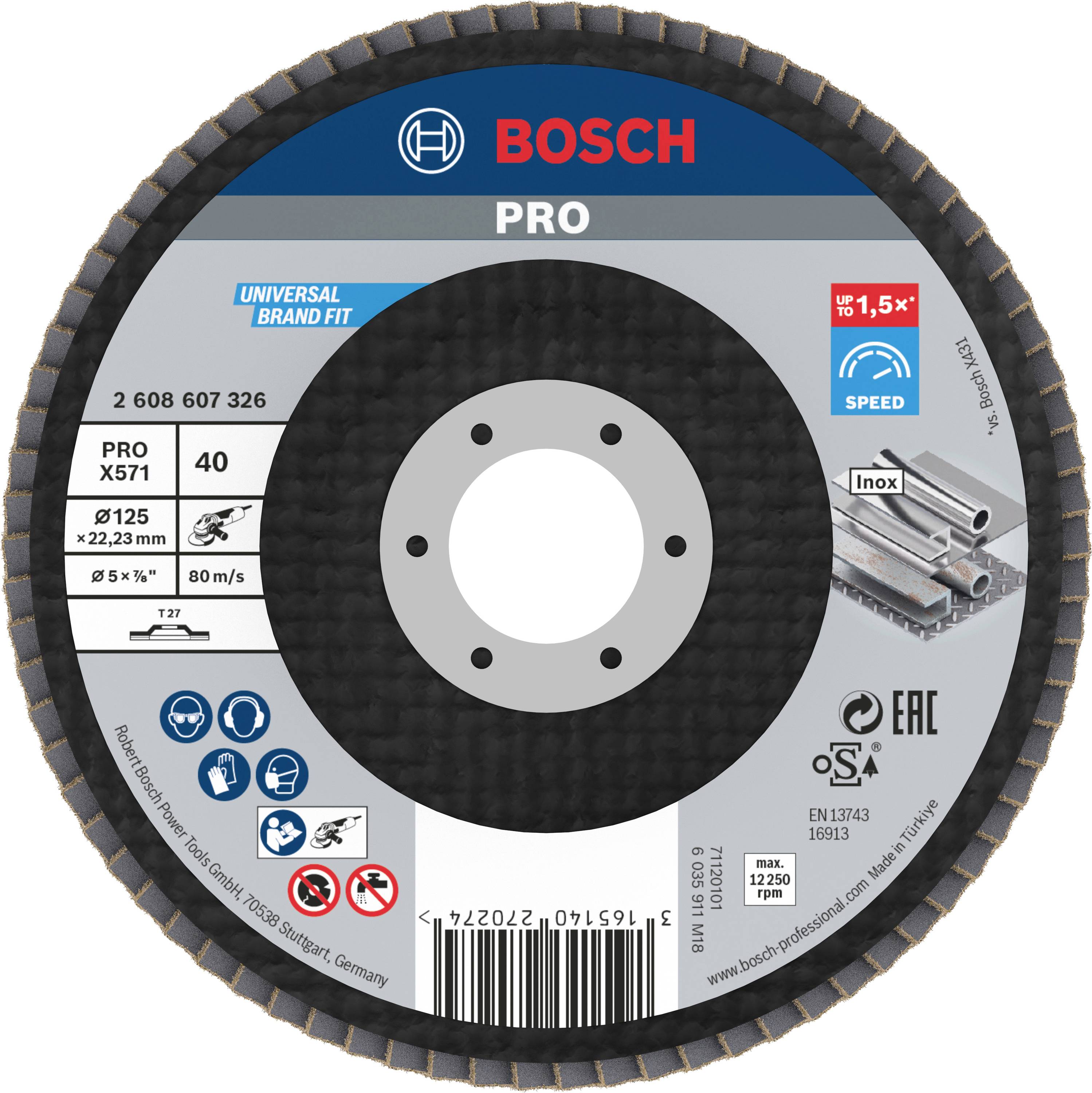 Bosch Accessories 2608607326 Fächerschleifscheibe