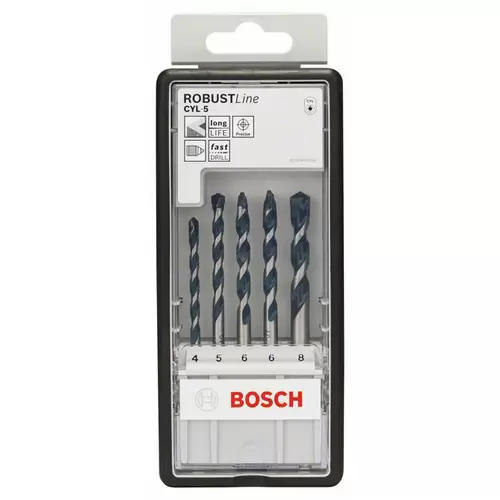 Bosch Accessories CYL-5 2608588165 Hartmetall Beton-Spiralbohrer-Set 5teilig 4 mm, 5 mm, 6 mm, 6 mm, 8 mm Zylinderschaft 1 Set Bosch Accessories CYL-5 2608588165 Hartmetall Beton-Spiralbohrer-Set 5teilig 4 mm, 5 mm, 6 mm, 6 mm, 8 mm Zylinderschaft 1 Set