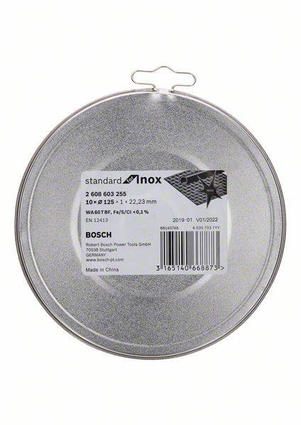 Bosch Accessories Rapido 2608603255 Trennscheibe gerade 125mm 10 St. Edelstahl, Metall