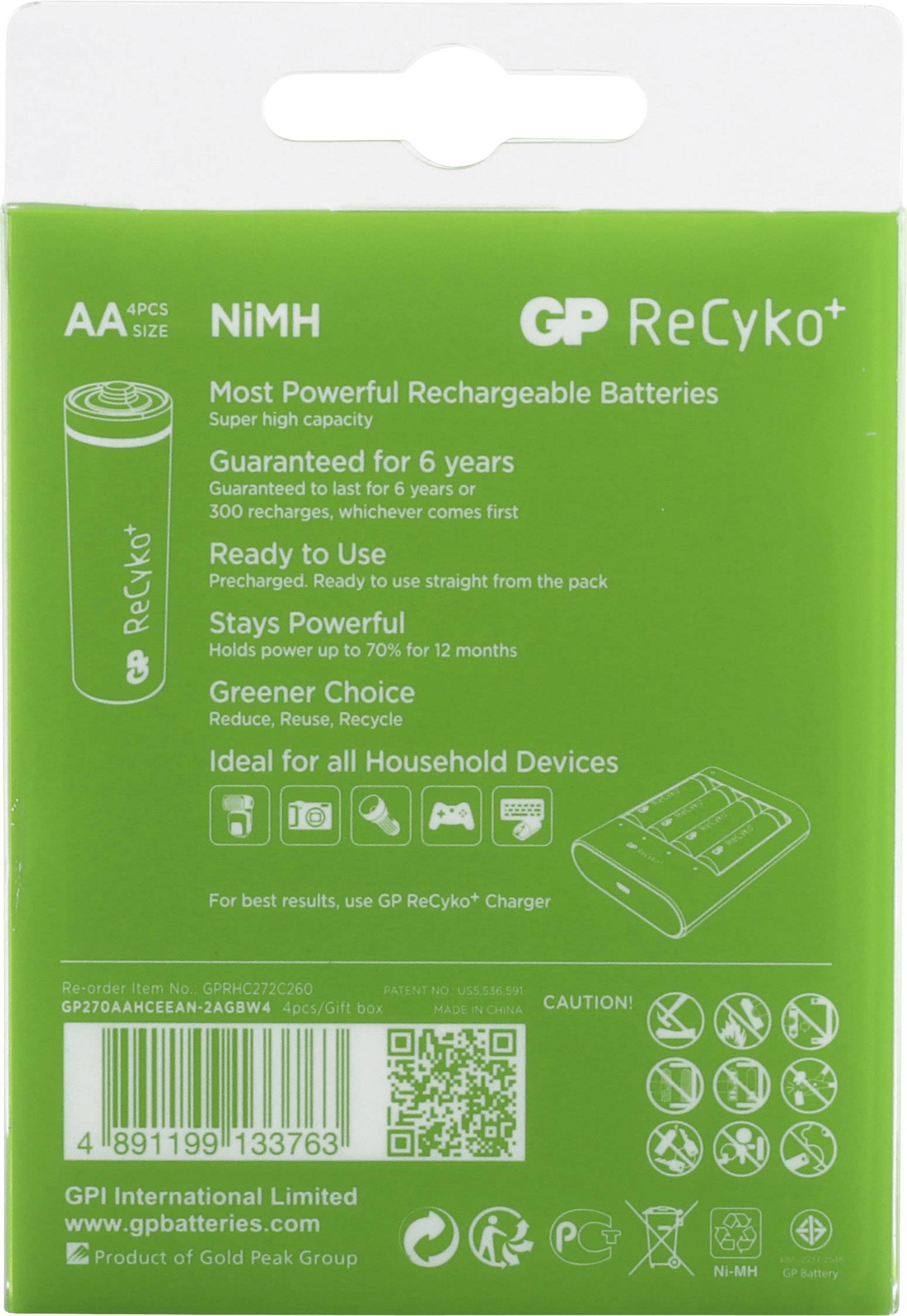 GP Batteries HR06 Mignon (AA)-Akku NiMH 2600 mAh 1.2 V 4 St.