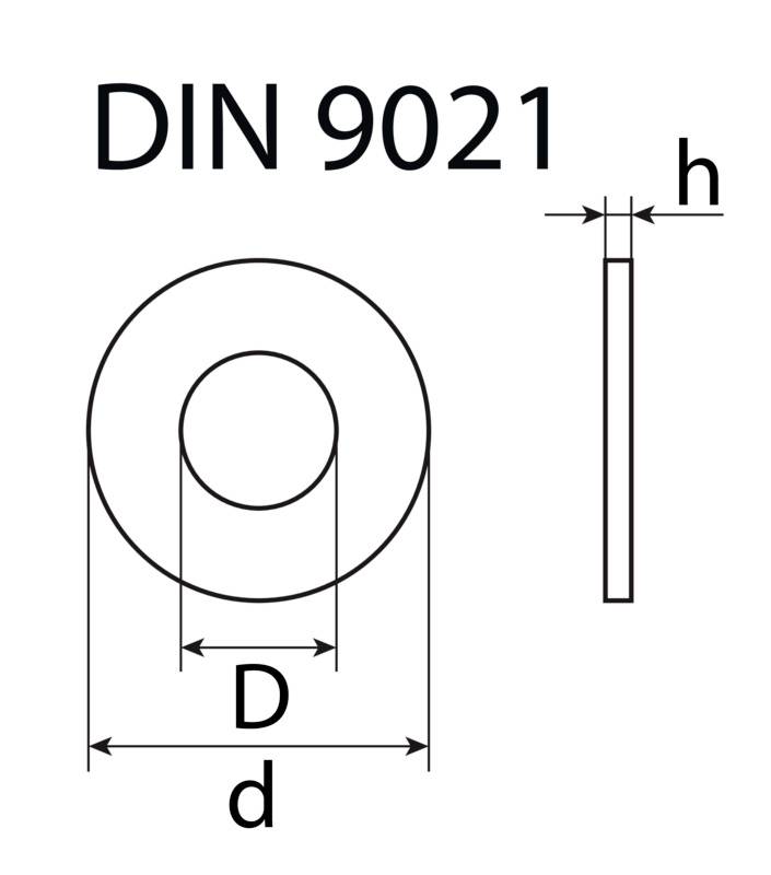 SWG Unterlegscheibe 10.5mm 30mm Stahl verzinkt 100 St. 4009155670409