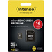 Carte microSDHC Intenso Premium 16 GB Class 10, UHS-I avec adaptateur SD