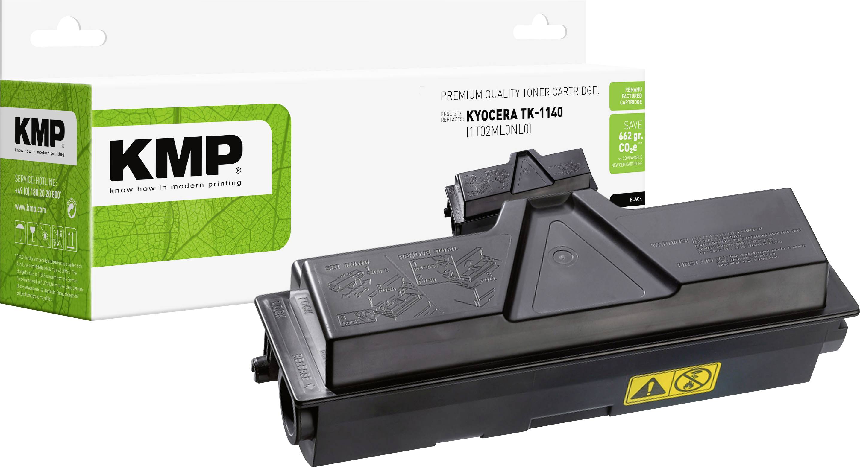 KMP Toner ersetzt Kyocera TK-1140 Kompatibel Schwarz 7600 Seiten K-T63