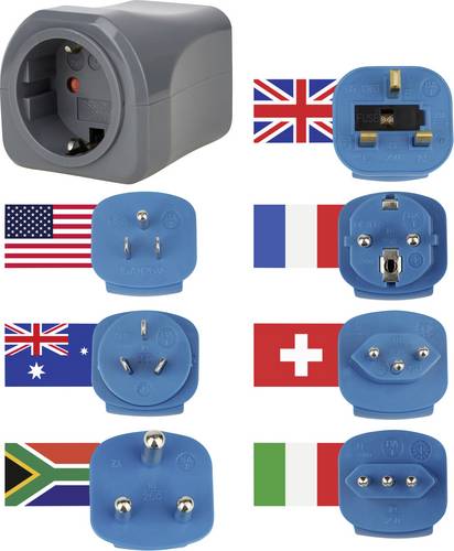 Brennenstuhl 1508160 Reiseadapter 7er Set