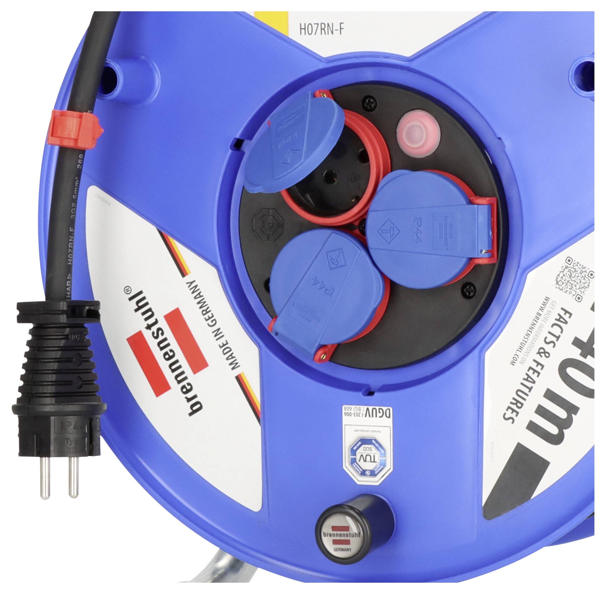 Brennenstuhl 1233120 Kabeltrommel 40.00 m Schwarz Schutzkontakt-Stecker