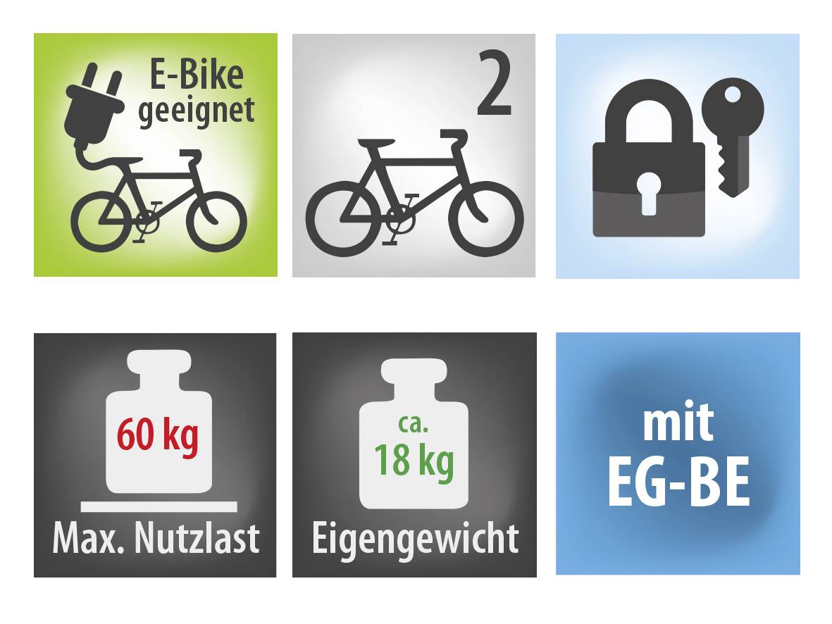 Eufab Fahrradträger Poker-F 12010LAS Anzahl Fahrräder=2