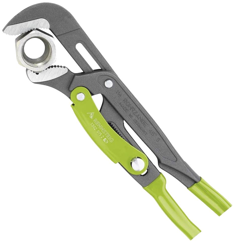 Rohrzange S-Maul, Schnellverstellung 1302 015 2 für Rohr-Ø max. 1,5 Zoll Länge 425 mm Spannweite 0-60 mm
