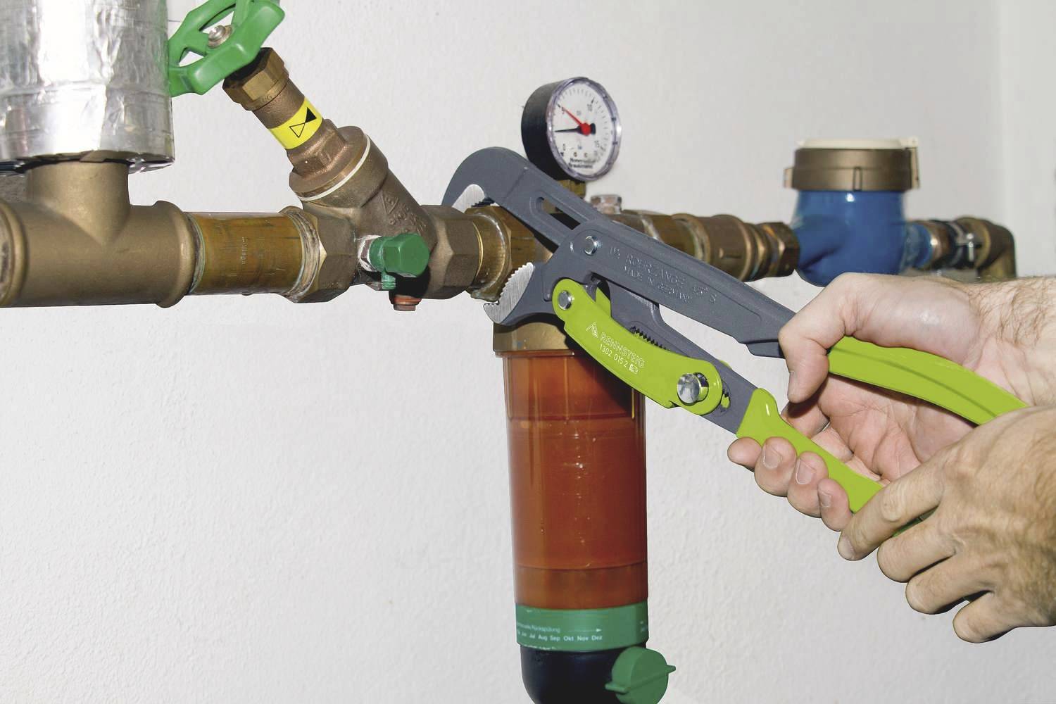 Rohrzange S-Maul, Schnellverstellung 1302 015 2 für Rohr-Ø max. 1,5 Zoll Länge 425 mm Spannweite 0-60 mm