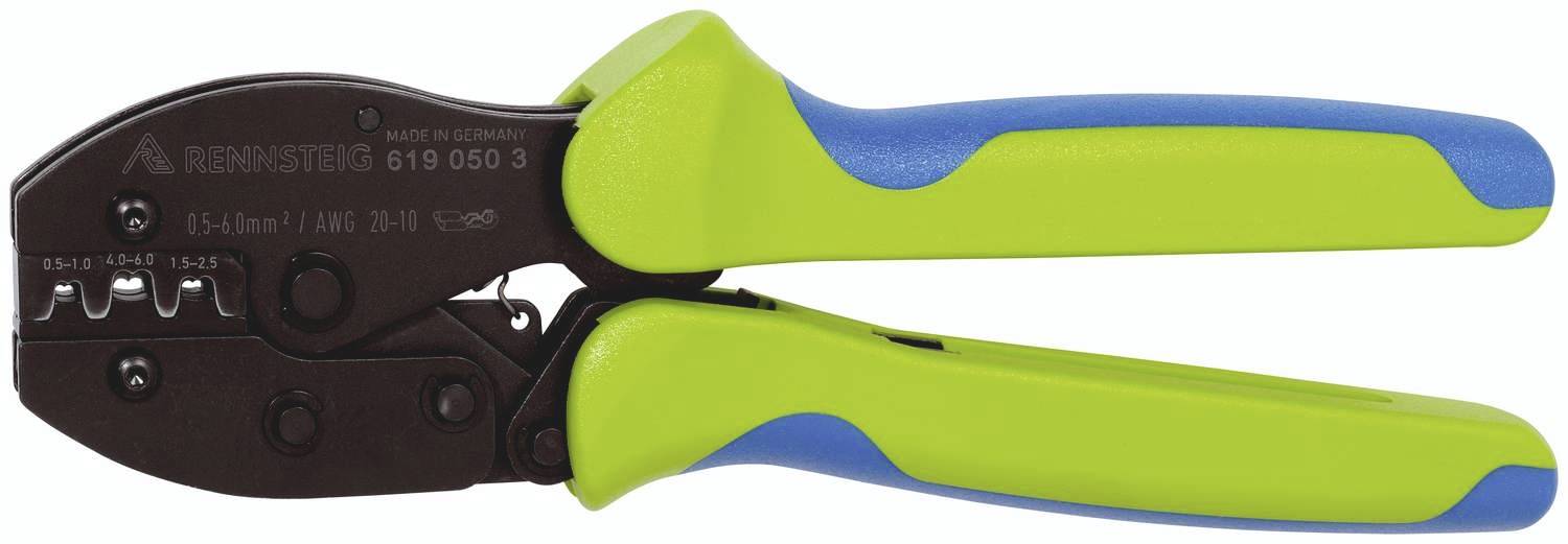Rennsteig Werkzeuge PEW9.50 619 050 3 Crimpzange Unisolierte Flachsteckverbinder 0.5 bis 6 mm²
