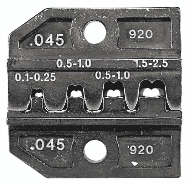 624 045 3 0 Rennsteig Werkzeuge GmbH Crimpeinsatz für Flachstecker gerade Querschnitt 0,1mm² - 2,5mm² - 1 Stück
