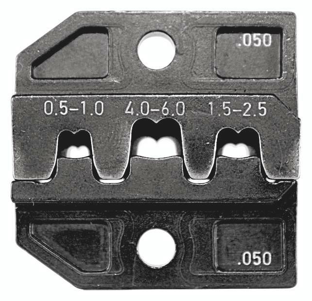 624 050 3 0 Rennsteig Werkzeuge GmbH Crimpeinsatz für Flachstecker gerade Querschnitt 0,5mm² - 6mm² - 1 Stück
