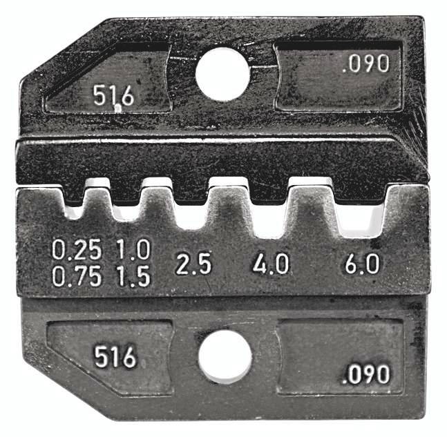 624 090 3 0 Rennsteig Werkzeuge GmbH Crimpeinsatz für isolierte / unisolierte Aderendhülsen Querschnitt 0,25mm² - 6mm²