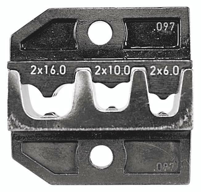 624 097 3 0 Rennsteig Werkzeuge GmbH Crimpeinsatz für isolierte Twin-Aderendhülsen Querschnitt 2x6mm² - 2x16mm² - 1