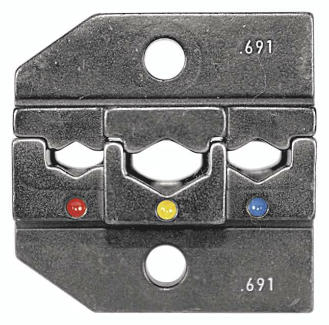 Rennsteig Werkzeuge 624 691 3 0 Crimpeinsatz Isolierte Kabelschuhe, Isolierte Verbinder 0.5 bis 6mm² Passend für Marke (Zangen)