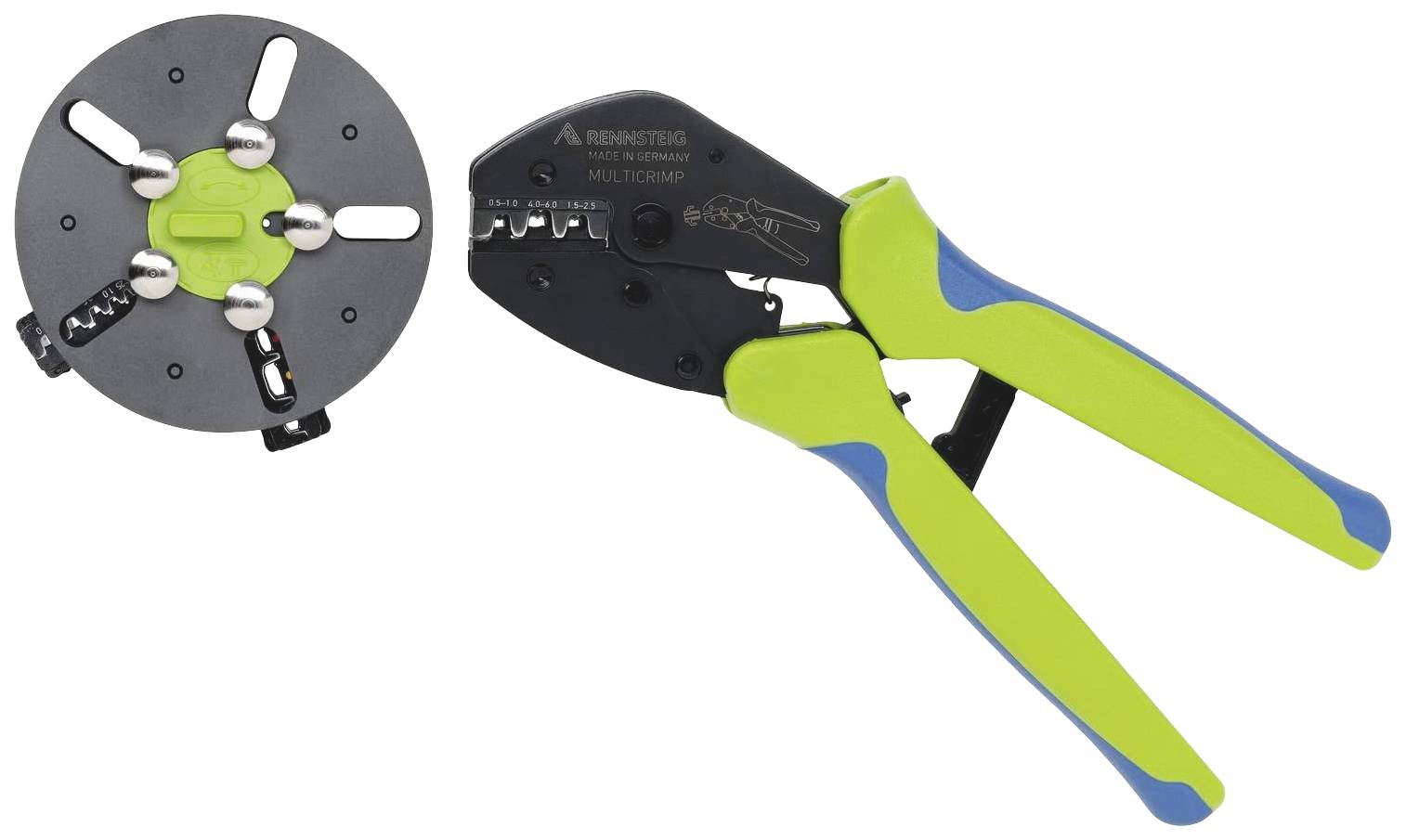 Rennsteig Werkzeuge 629 004 3 Crimpzange Unisolierte Flachsteckverbinder, Isolierte Verbinder, Aderendhülsen