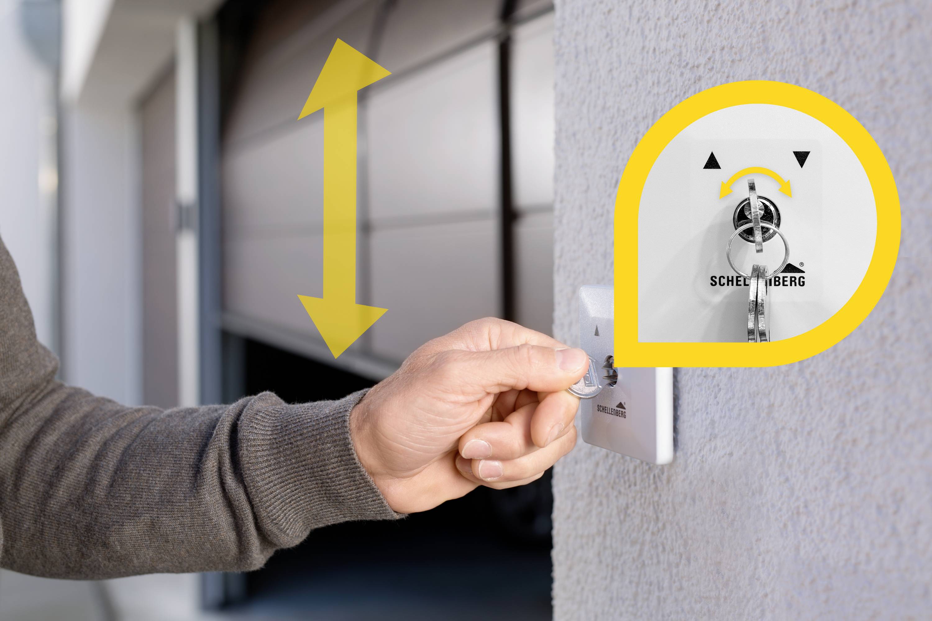 Schellenberg 25102 Torantrieb Schlüsselschalter Unterputz