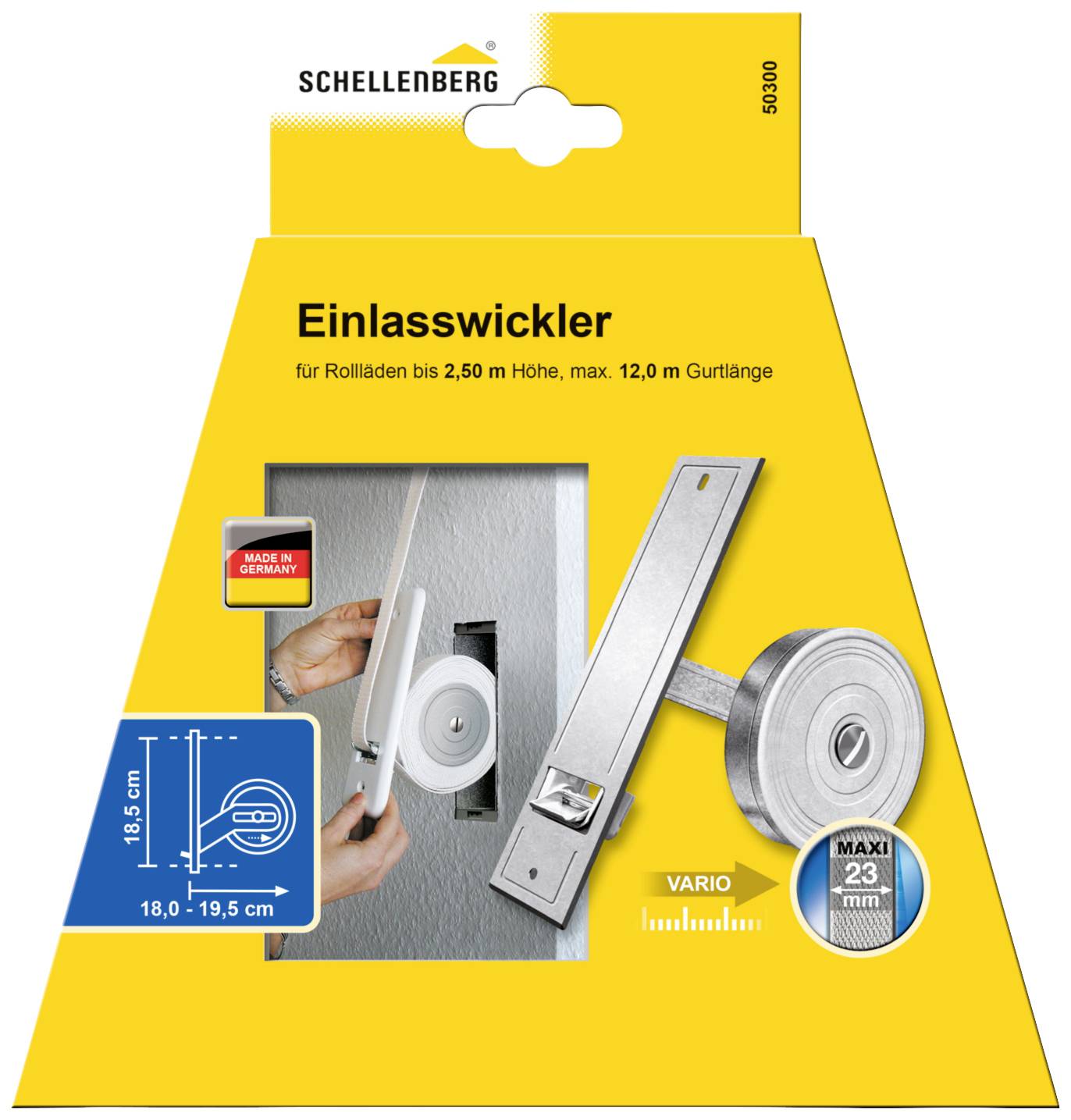 Schellenberg 50300 Gurtwickler Unterputz Passend für (Rollladensysteme) Schellenberg Maxi