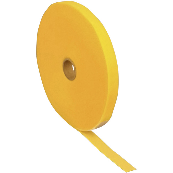 FASTECH® T0601002081125 Klettband zum Bündeln Haft- und Flauschteil (L x B) 25000mm x 10mm Gelb 25m