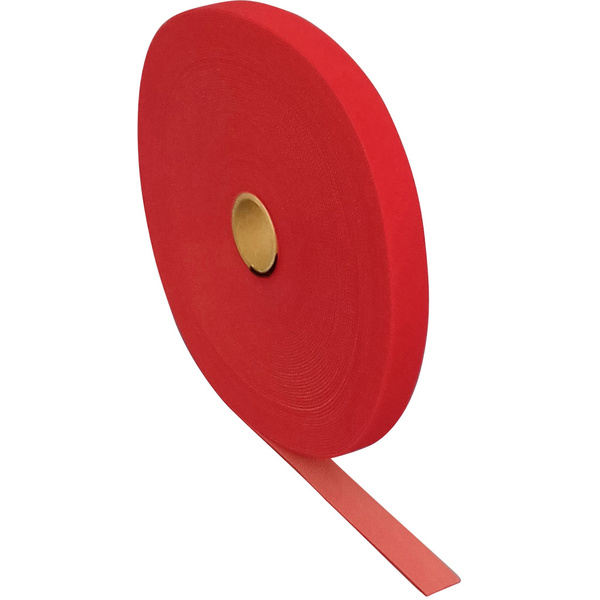FASTECH® T0602013391125 Klettband zum Bündeln Haft- und Flauschteil (L x B) 25000mm x 20mm Rot 25m