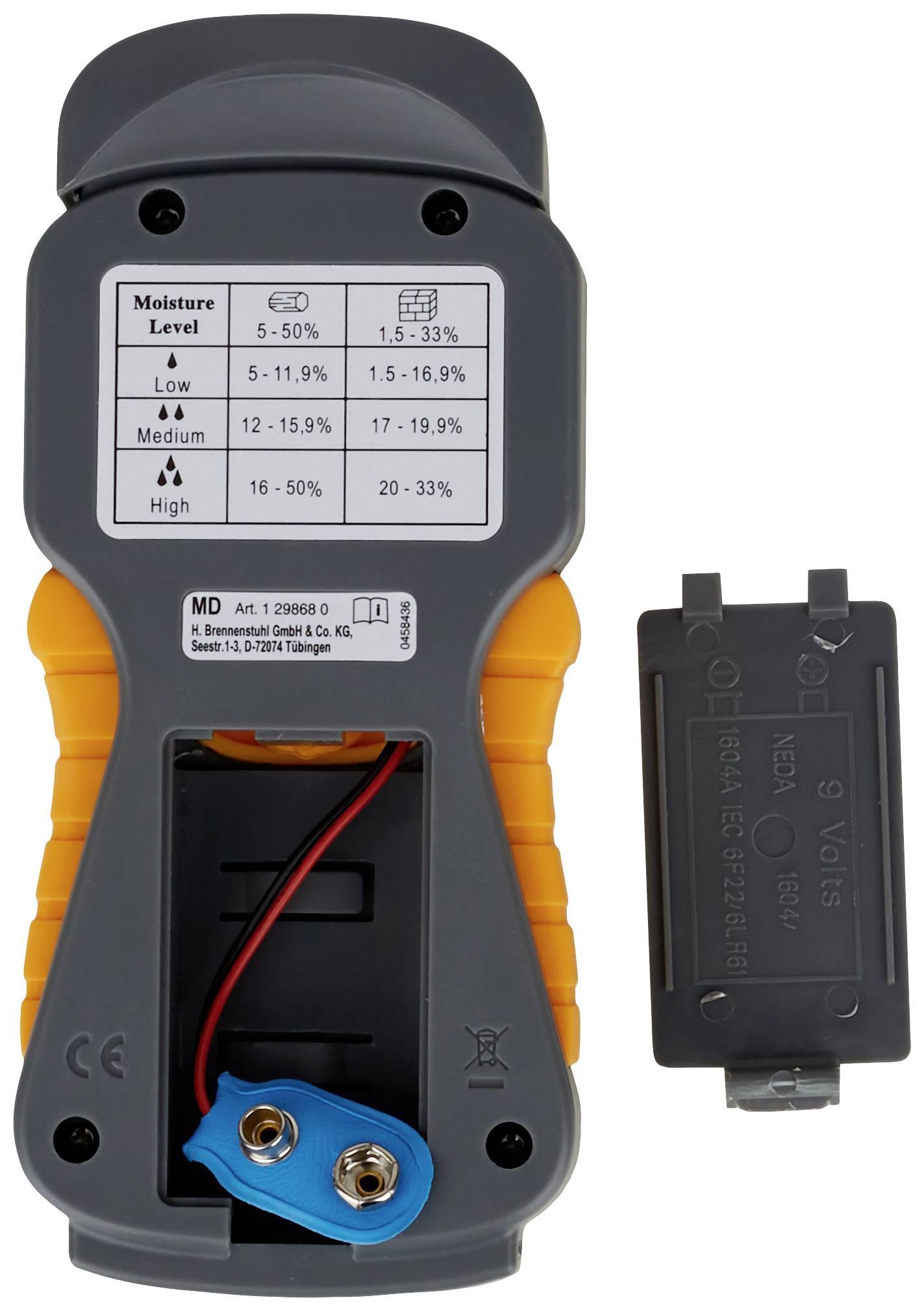Brennenstuhl MD Materialfeuchtemessgerät Messbereich Baufeuchtigkeit (Bereich) 1.5 bis 33% vol Messbereich Holzfeuchtigkeit