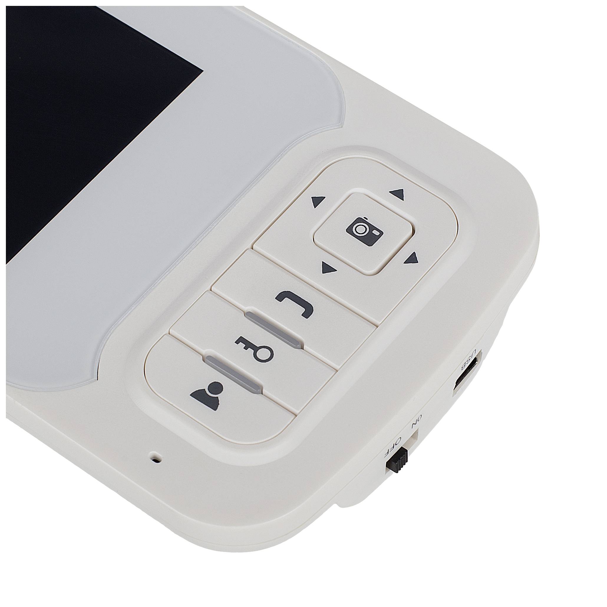 Smartwares Video-Türsprechanlage Funk Komplett-Set 1 Familienhaus Grau, Silber