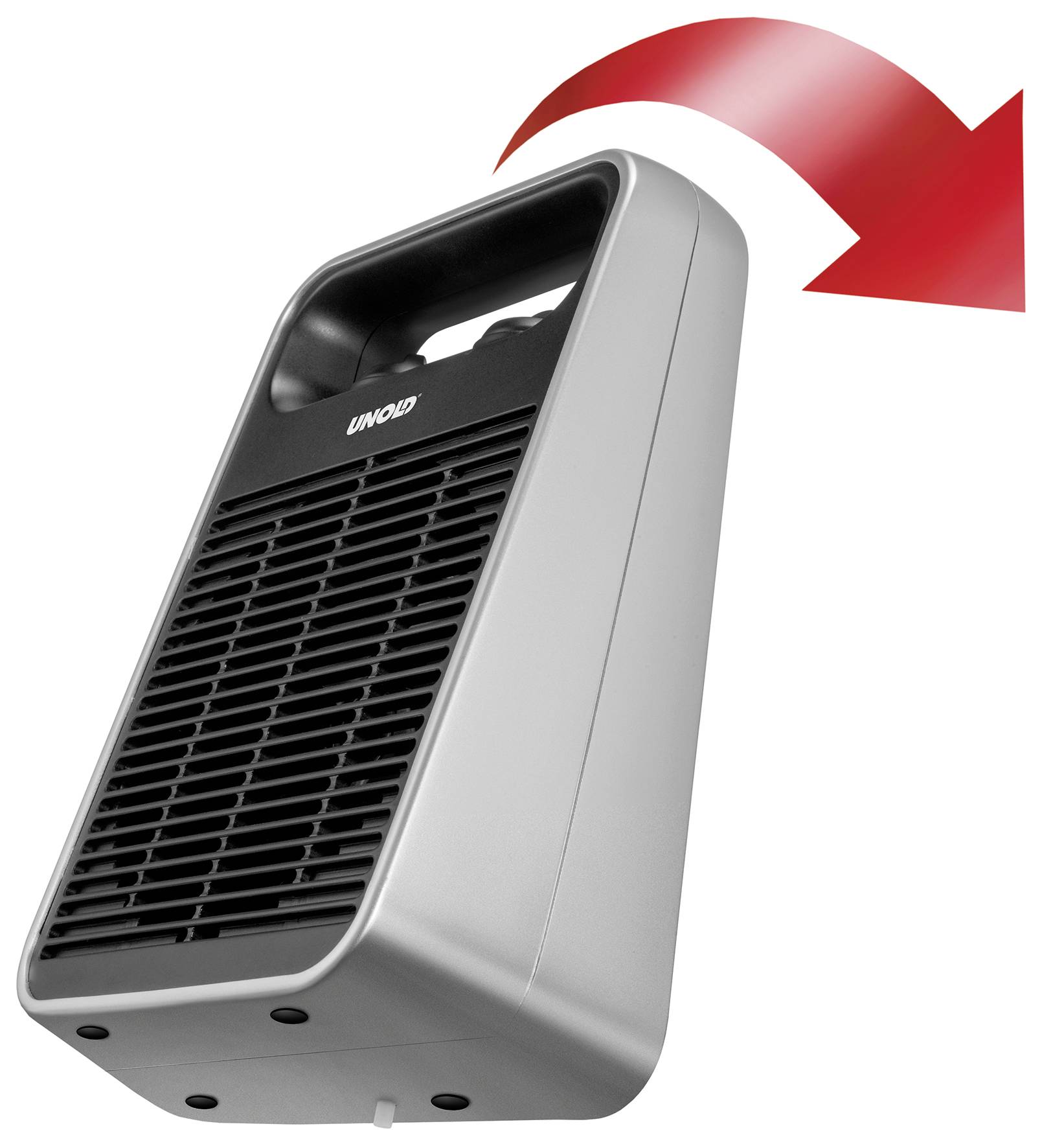Unold 86106 Heizlüfter Handle Schwarz, Silber