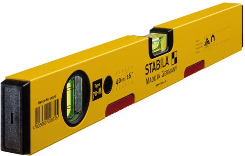 Stabila Type 70 M 2872 Magnet-Wasserwaage mit Magnet 40 cm 0.5 mm/m