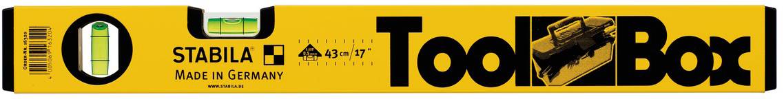 Stabila Toolbox 16320 Leichtmetall-Wasserwaage 43cm 0.5 mm/m