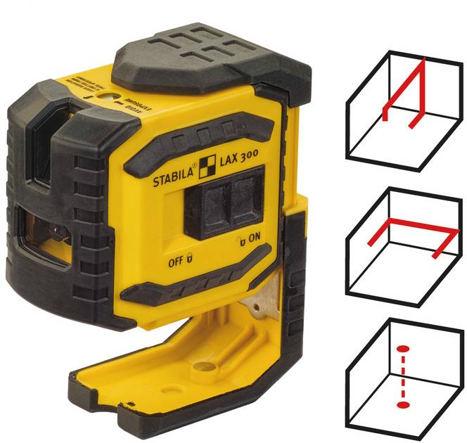 Stabila LAX 300, 4-pcs Punktlaser selbstnivellierend Reichweite (max.): 20 m
