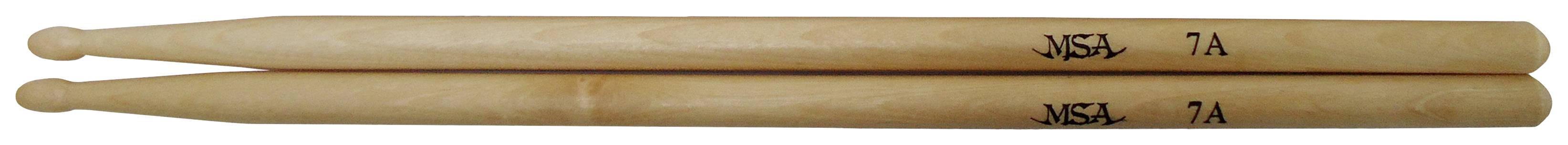 MSA Musikinstrumente Baguettes 7A Drum-Sticks Natur