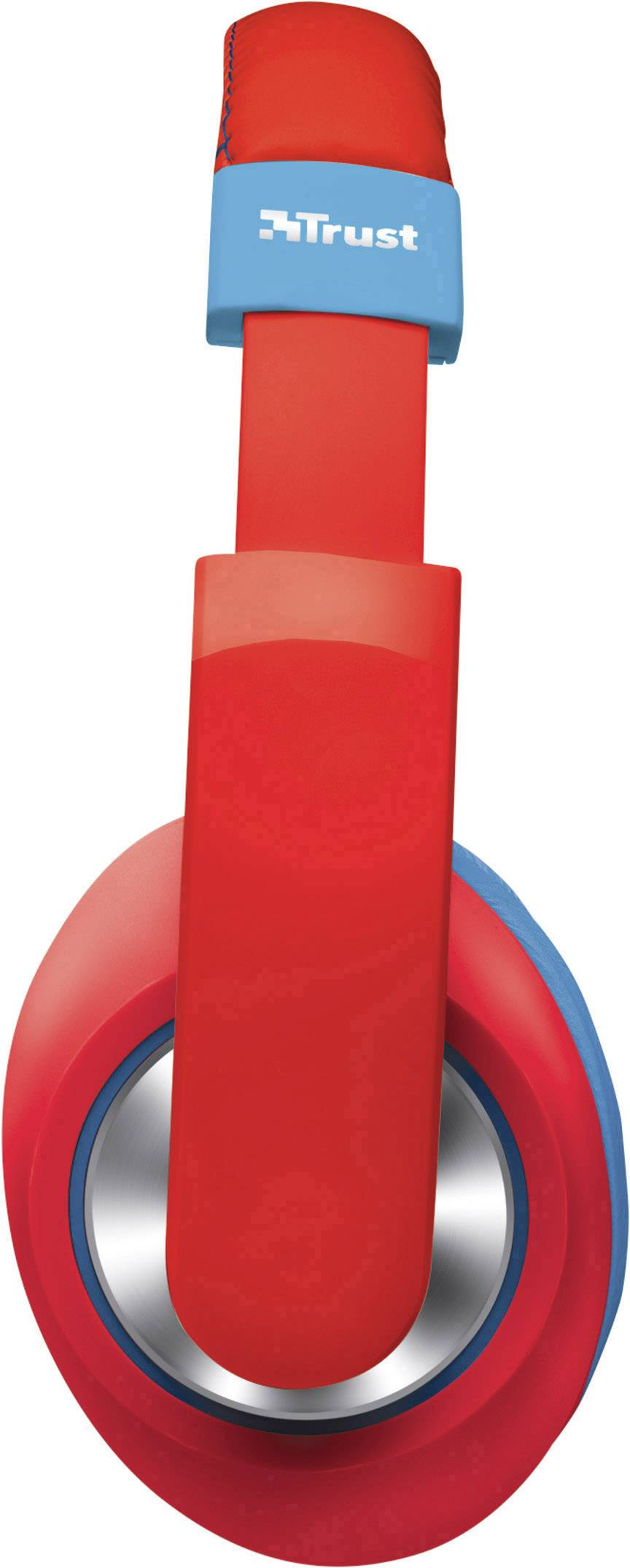 Trust Sonin Kinder Over Ear Kopfhörer Over Ear Lautstärkebegrenzung, Lautstärkeregelung Rot, Blau