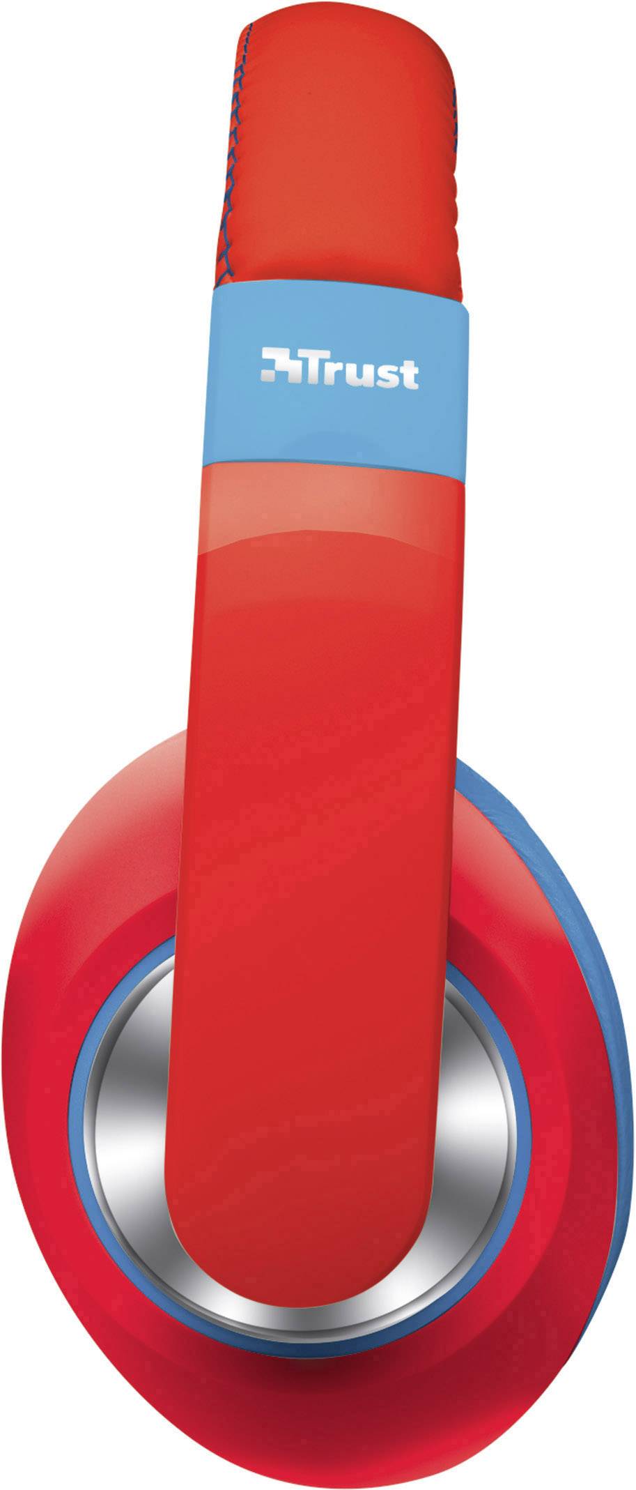 Trust Sonin Kinder Over Ear Kopfhörer Over Ear Lautstärkebegrenzung, Lautstärkeregelung Rot, Blau