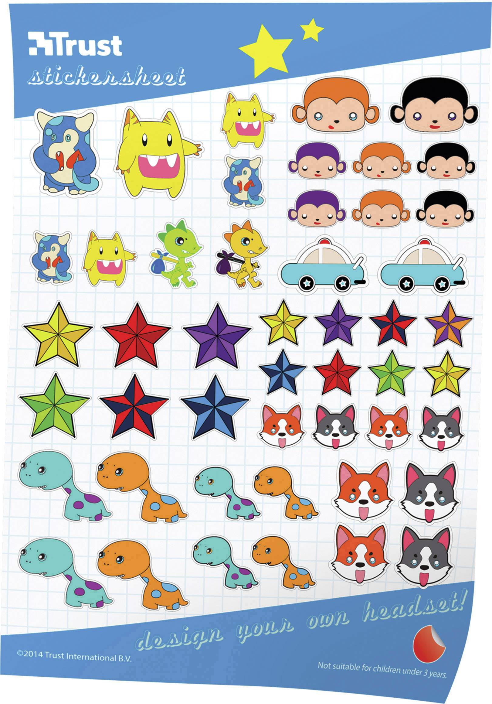 Trust Sonin Kinder Over Ear Kopfhörer Over Ear Lautstärkebegrenzung, Lautstärkeregelung Rot, Blau