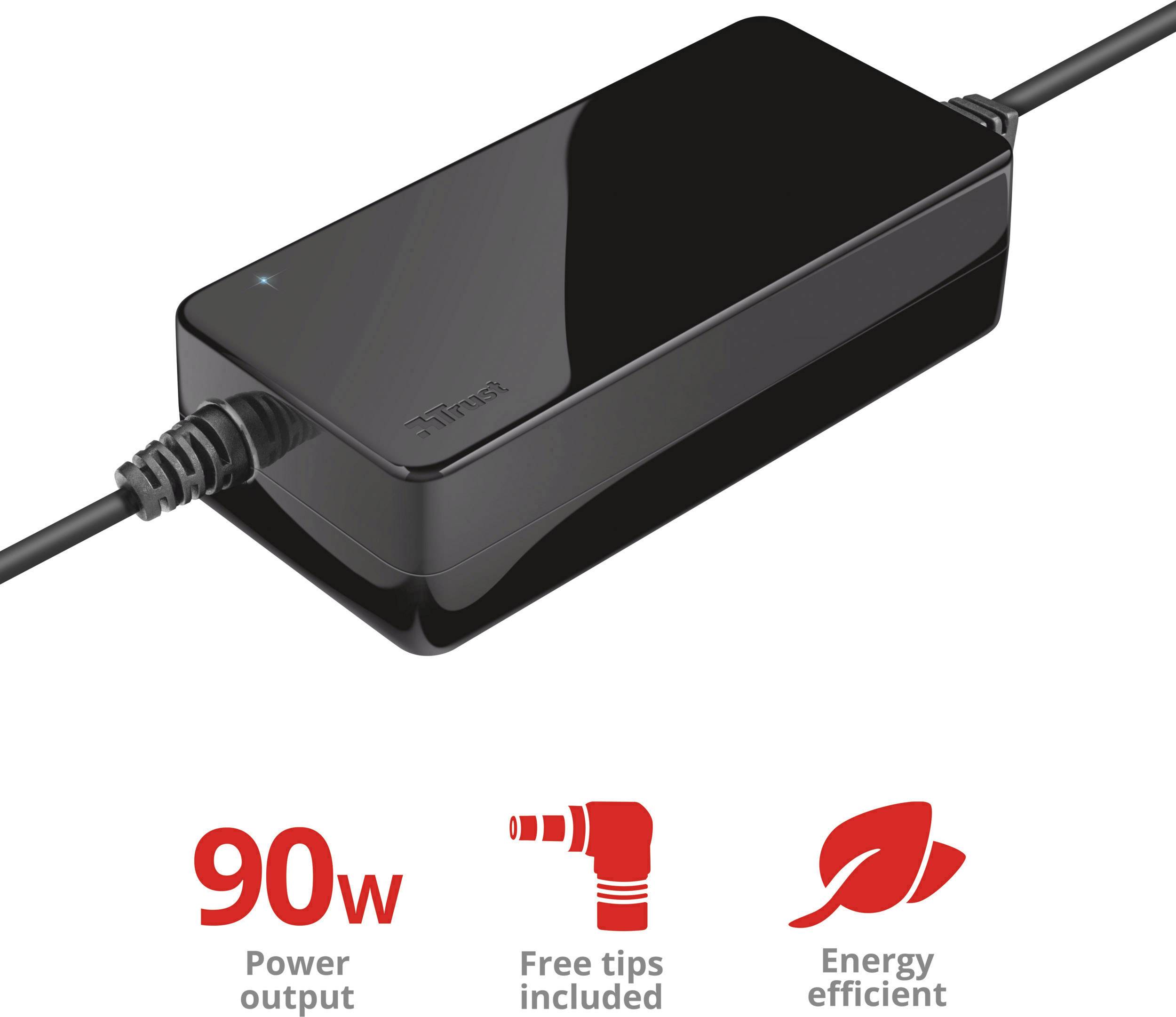 Trust 19138 Notebook-Netzteil 90W 15 V/DC, 16 V/DC, 19.5 V/DC 4.62A