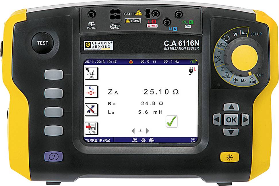 Chauvin Arnoux C.A 6116N + Software Dataview Installationstester-Set VDE-Norm 0100, 0105, 0413