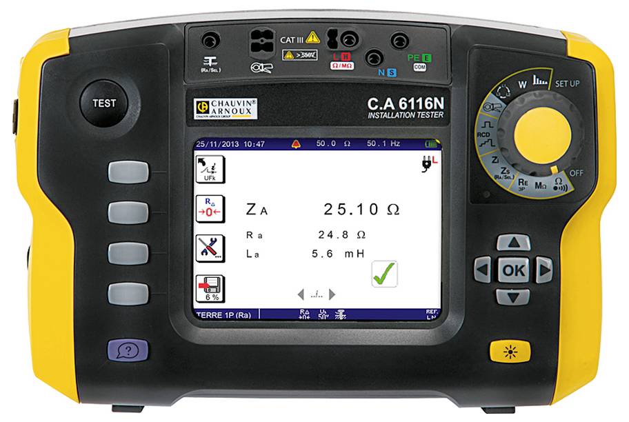 Chauvin Arnoux C.A 6116N + Software Dataview Installationstester-Set VDE-Norm 0100, 0105, 0413