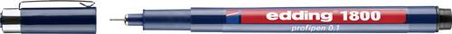 Edding 1800 profipen 0,1 4-180001001 Fineliner Schwarz 0.25 mm