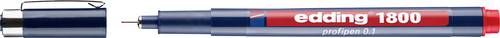 Edding 1800 profipen 0,1 4-180001002 Fineliner Rot 0.25 mm