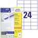Avery-Zweckform 3475-200 Etiquette universelles 70 x 36 mm papier blanc 5280 pc(s) fixation permanente imprimante à jet d'encre