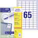 Avery-Zweckform 3666 Universal-Etiketten 38 x 21.2mm Papier Weiß 6500 St. Permanent haftend Tintenstrahldrucker, Laserdrucker
