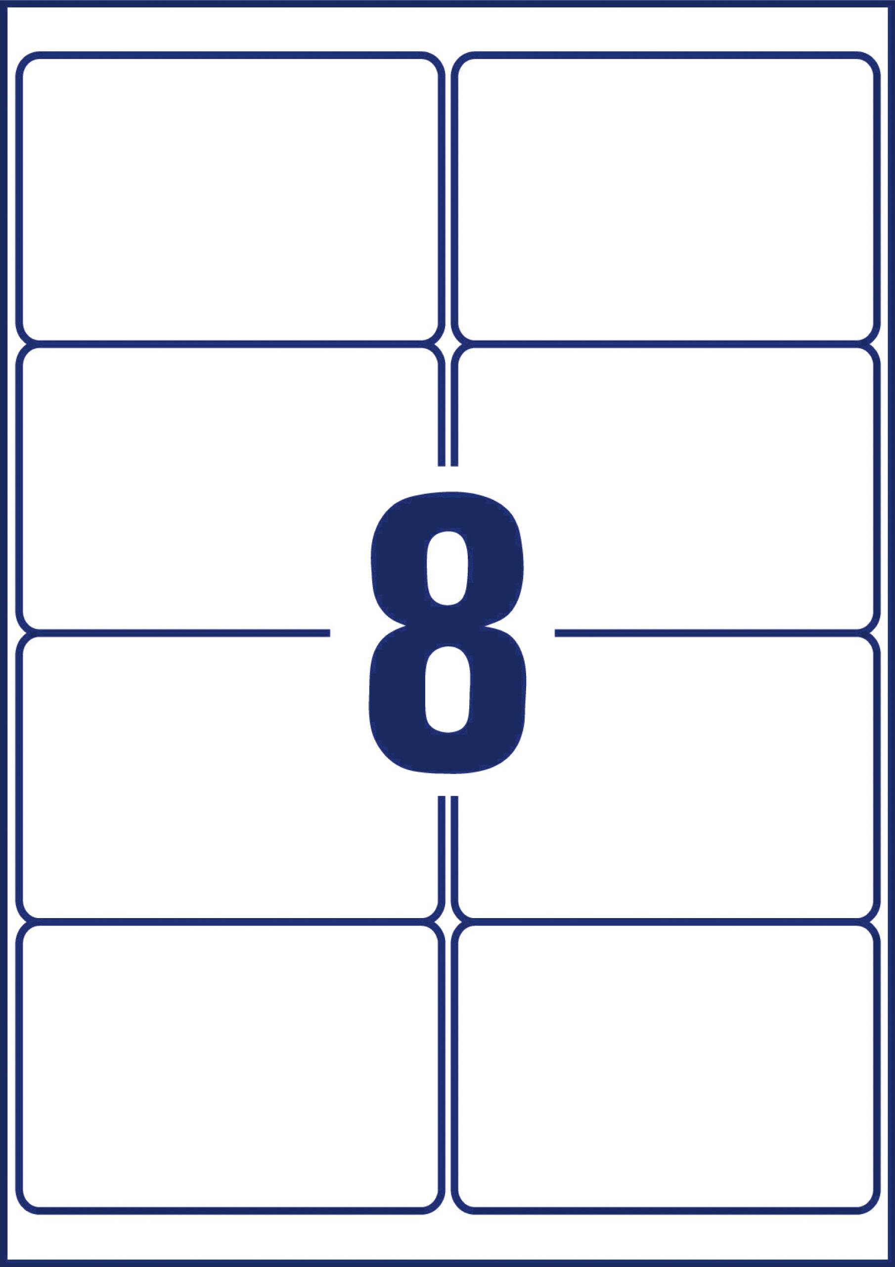 Avery-Zweckform L4715REV-20 Folien-Etiketten 99.1 x 67.7mm Folie Weiß 160 St. Wiederablösbar Farblaserdrucker, Laserdrucker