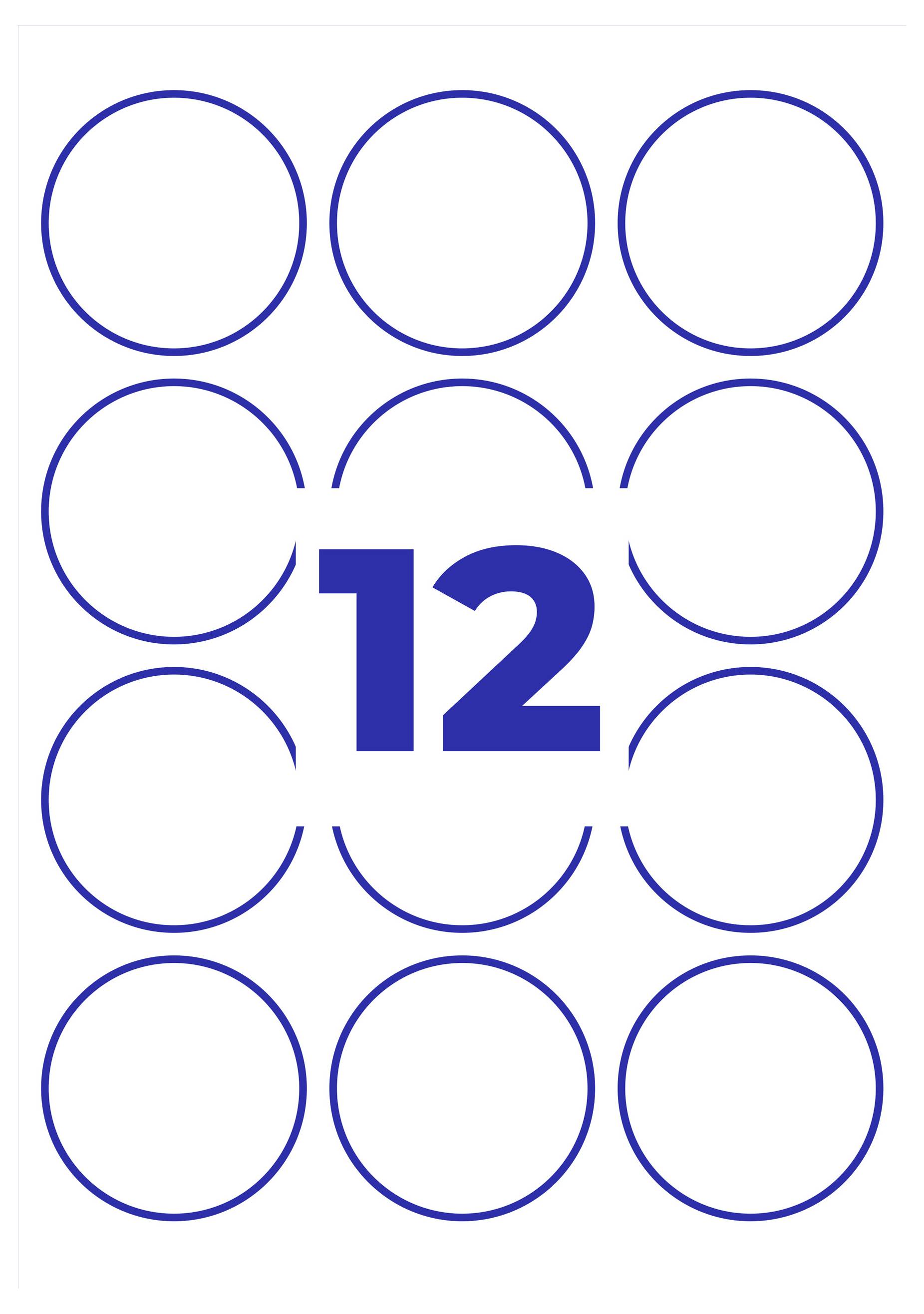 Logo mit der blauen Zahl '12' in der Mitte, umgeben von zwölf blauen Kreisen in einem Raster auf weißem Hintergrund.