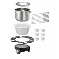 Unold Elegance Fondue 1000W mit manueller Temperatureinstellung Edelstahl, Schwarz Unold Elegance Fondue 1000W mit manueller Temperatureinstellung Edelstahl, Schwarz