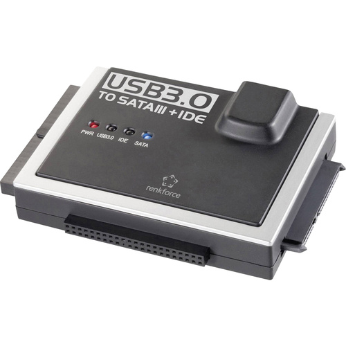 Renkforce Festplatten Adapter [1x USB 3.2 Gen 1 Stecker A (USB 3.0) - 1x IDE-Buchse 40pol., IDE-Buchse 44pol., SATA-Kombi-Stecker