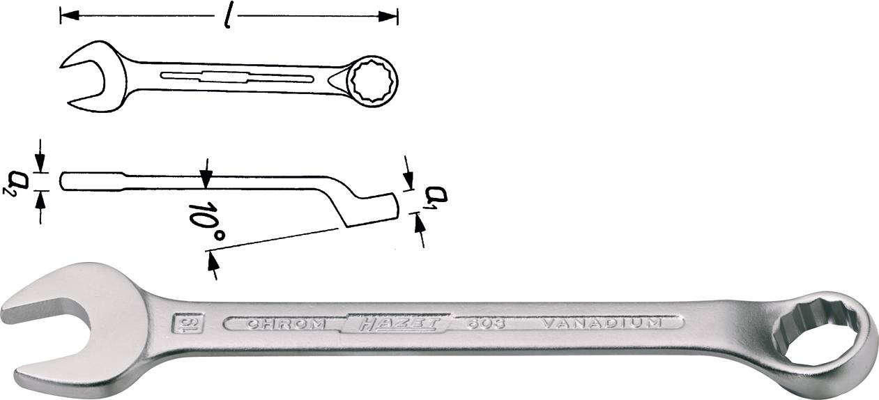 Hazet 603-18 Ring-Maulschlüssel Schlüsselweite (Metrisch) 18mm