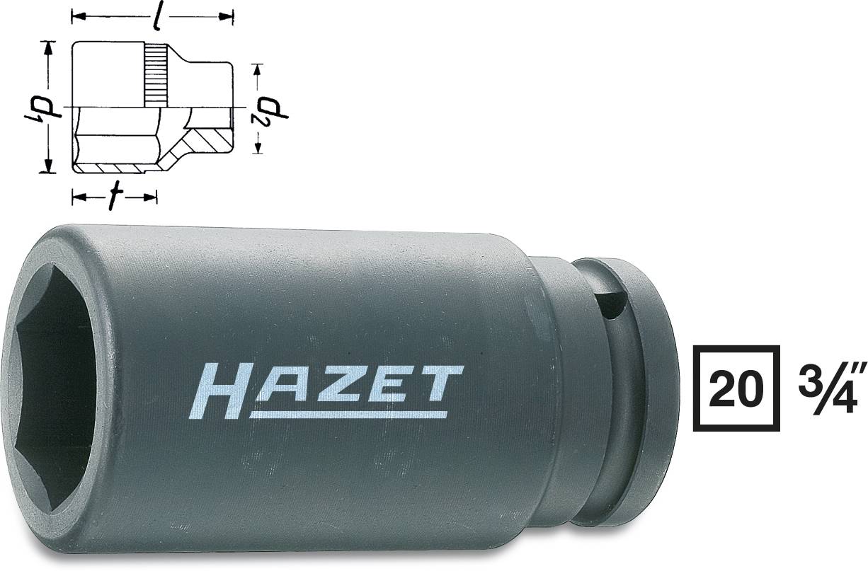 Hazet Kraft-Steckschlüsseleinsatz 3/4" (20 mm) 1000SLG-27