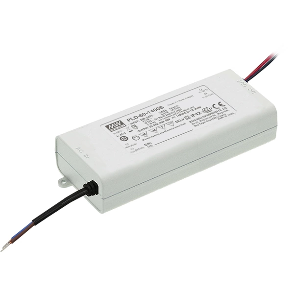 Mean Well MW PLD-60-1400B LED-Treiber Konstantstrom 60 W 1.4 A 25 - 43 V/DC nicht dimmbar 1 St. Mean Well MW PLD-60-1400B LED-Treiber Konstantstrom 60 W 1.4 A 25 - 43 V/DC nicht dimmbar 1 St.