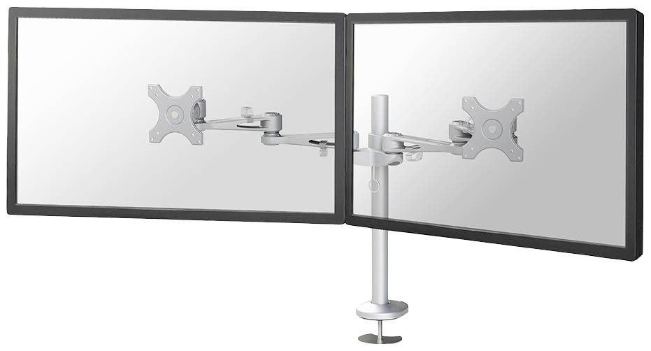 Neomounts FPMA-D935DG 2fach Monitor-Tischhalterung 25,4 cm (10") - 68,6 cm (27") Silber Neigbar, Schwenkbar, Rotierbar