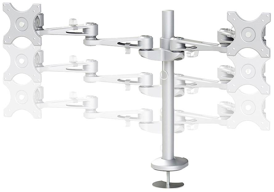 Neomounts FPMA-D935DG 2fach Monitor-Tischhalterung 25,4 cm (10") - 68,6 cm (27") Silber Neigbar, Schwenkbar, Rotierbar