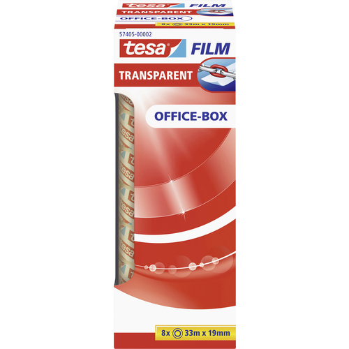 TESA OFFICE-BOX 57405-00002-01 tesafilm Transparent (L x B) 33m x 19mm 8St.